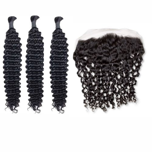 Bundles Lace Frontal 13*4 - Lisse, Wavy, Curly | 100% Virgin Hair
