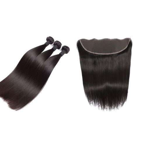 Bundles Lace Frontal 13*4 - Lisse, Wavy, Curly | 100% Virgin Hair